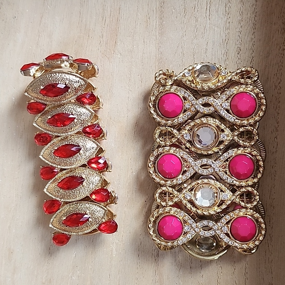 Gold bracelets pack of 2